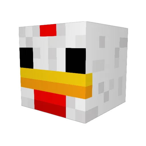 Xiivor Minecraft avatar head, 3D render