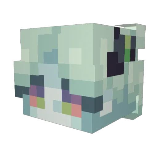 Xikuno Minecraft avatar head, 3D render