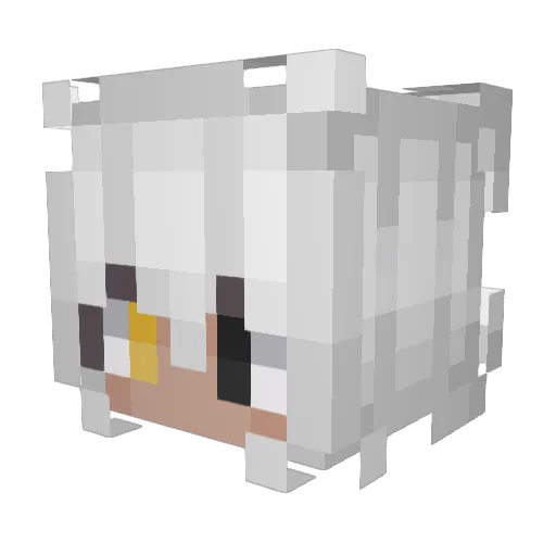 Xikyu Minecraft avatar head, 3D render