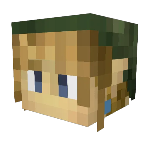 Xil3r Minecraft avatar head, 3D render