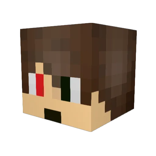 XiledOreo Minecraft avatar head, 3D render