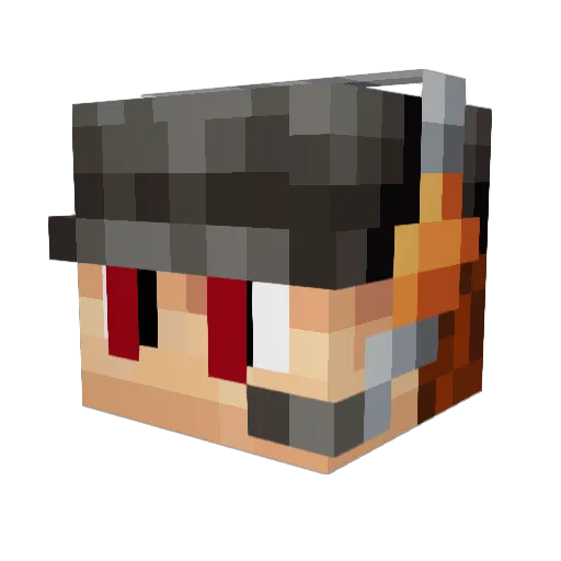 Xilef12 Minecraft avatar head, 3D render