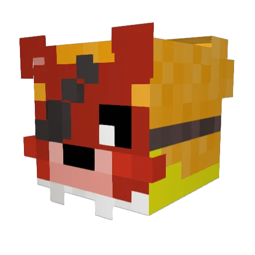XilefDark Minecraft avatar head, 3D render