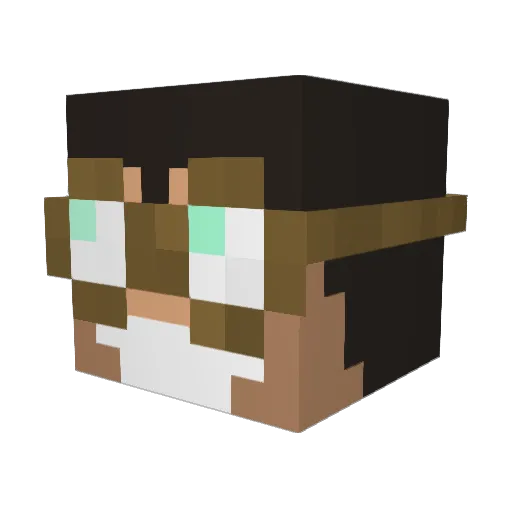 Xilomanos Minecraft avatar head, 3D render