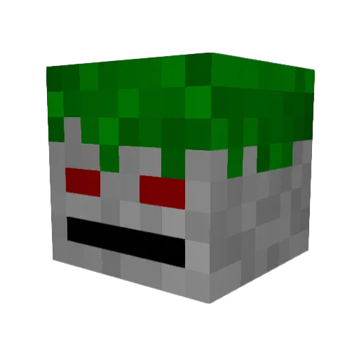 Xilou Minecraft avatar head, 3D render