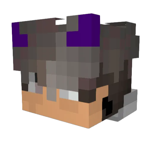 XimXeno Minecraft avatar head, 3D render