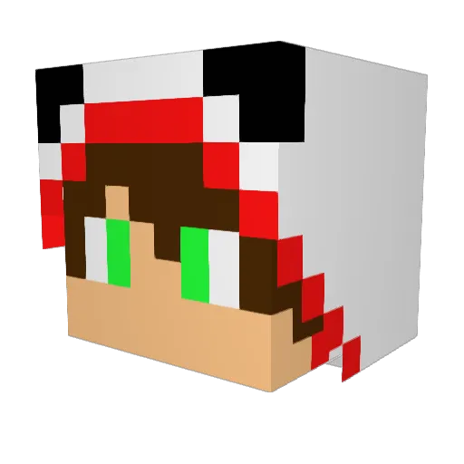 Xima_Off Minecraft avatar head, 3D render