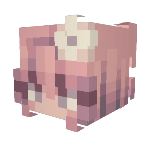 Ximela Minecraft avatar head, 3D render