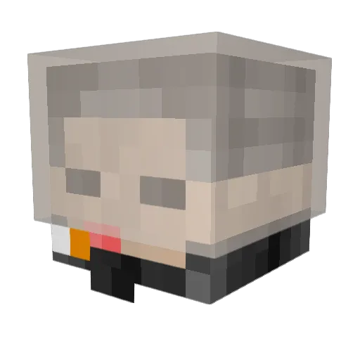 Ximittt Minecraft avatar head, 3D render