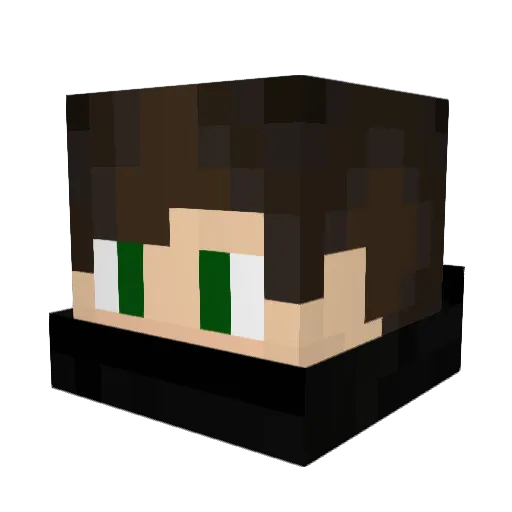 XimmaPlays Minecraft avatar head, 3D render