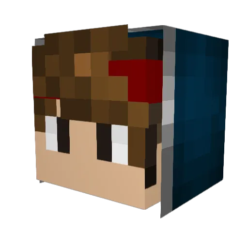 Ximneos Minecraft avatar head, 3D render