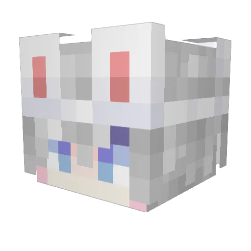 XinHe11 Minecraft avatar head, 3D render