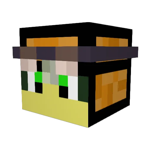 XinXu Minecraft avatar head, 3D render