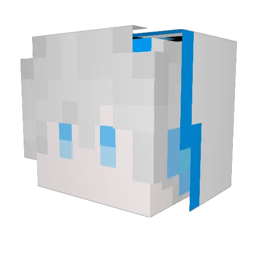Xin_051113 Minecraft avatar head, 3D render