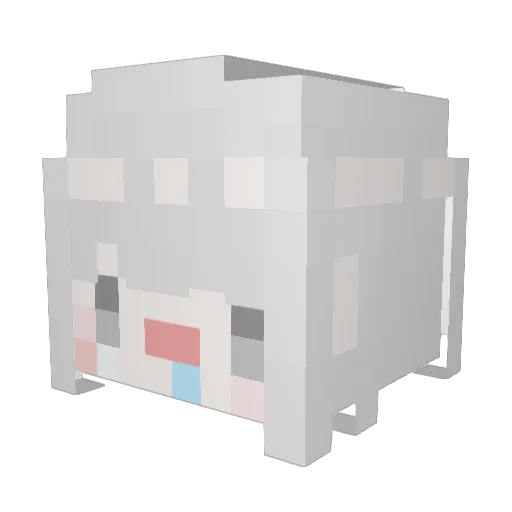 Xin_77_0129 Minecraft avatar head, 3D render