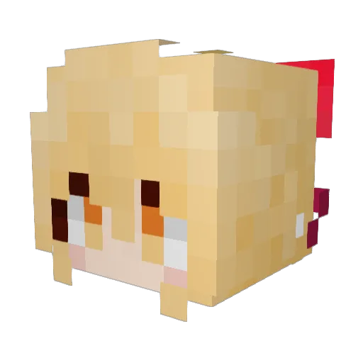 Xin_ChenXY Minecraft avatar head, 3D render