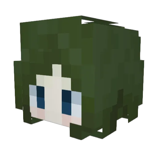 Xinannan Minecraft avatar head, 3D render