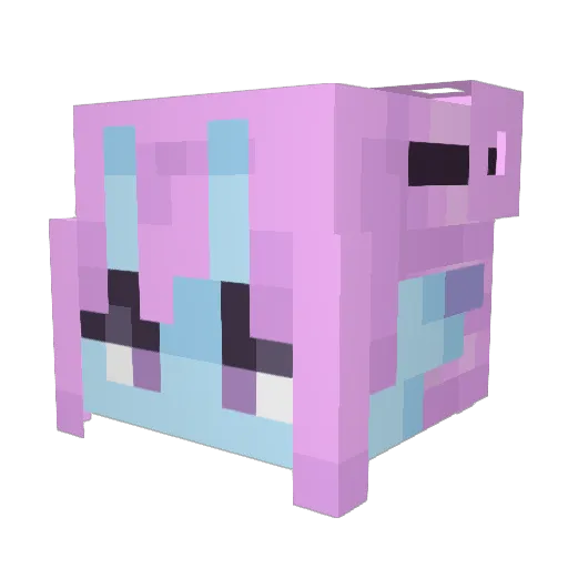Xinebi Minecraft avatar head, 3D render