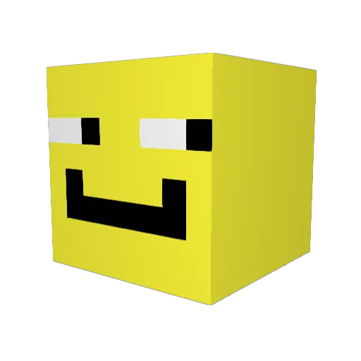 Xing521 Minecraft avatar head, 3D render