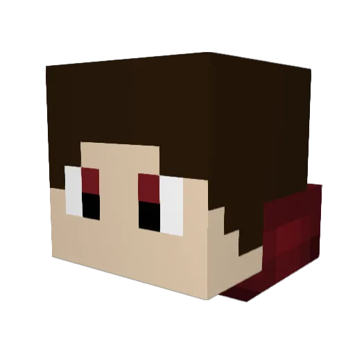 XingHe0721 Minecraft avatar head, 3D render