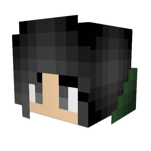 XingLongHe Minecraft avatar head, 3D render