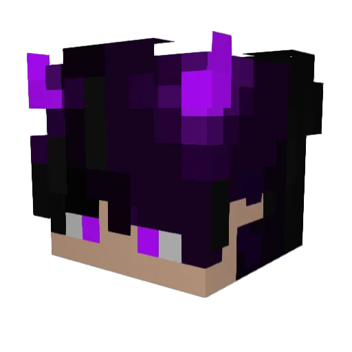 XingQAQ Minecraft avatar head, 3D render