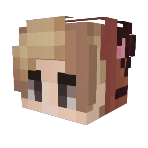 Xing_ Minecraft avatar head, 3D render