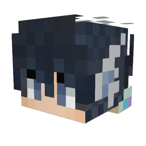 Xing_Chenn Minecraft avatar head, 3D render