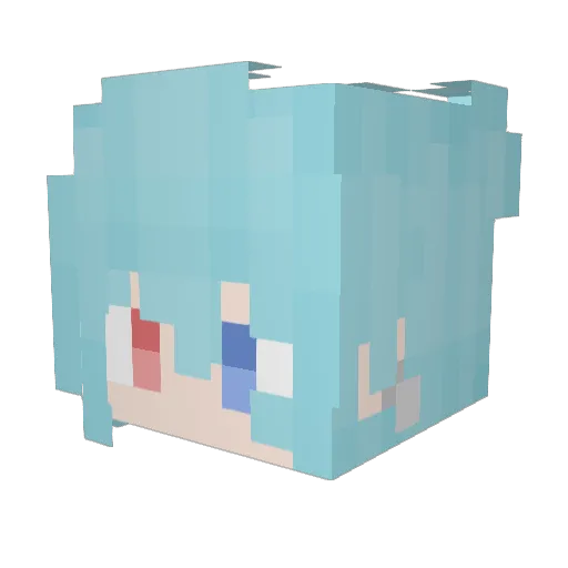Xing_Fanx Minecraft avatar head, 3D render