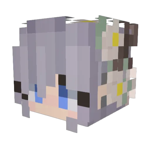 Xing_awa_ Minecraft avatar head, 3D render
