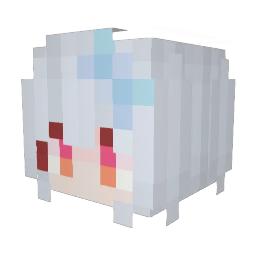 Xingxingli Minecraft avatar head, 3D render