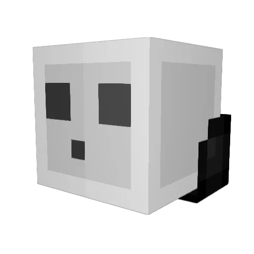 Xingyuee Minecraft avatar head, 3D render