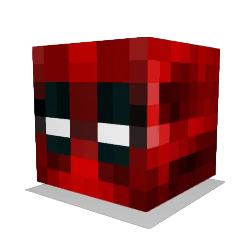 Xinja6 Minecraft avatar head, 3D render