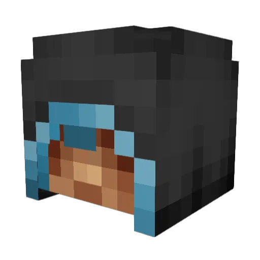 Xinlisted Minecraft avatar head, 3D render