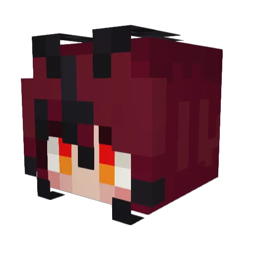 Xinnabar Minecraft avatar head, 3D render