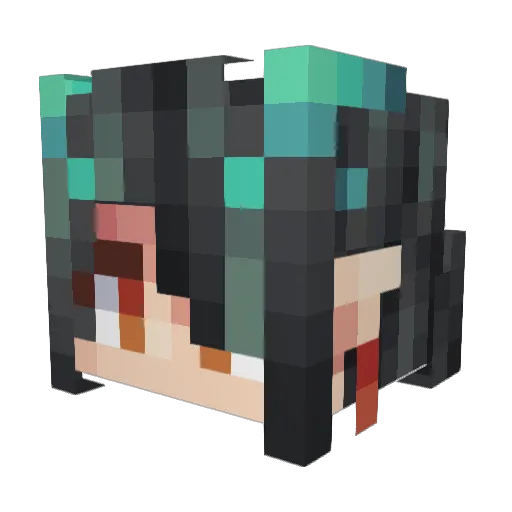 Xinsama Minecraft avatar head, 3D render
