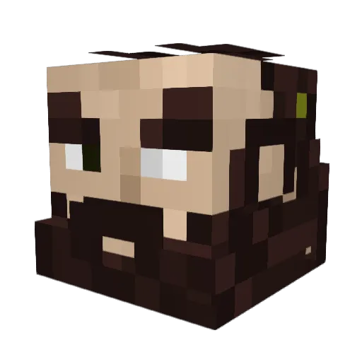 Xintis Minecraft avatar head, 3D render