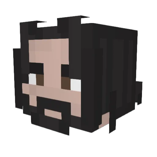 XintroHD Minecraft avatar head, 3D render