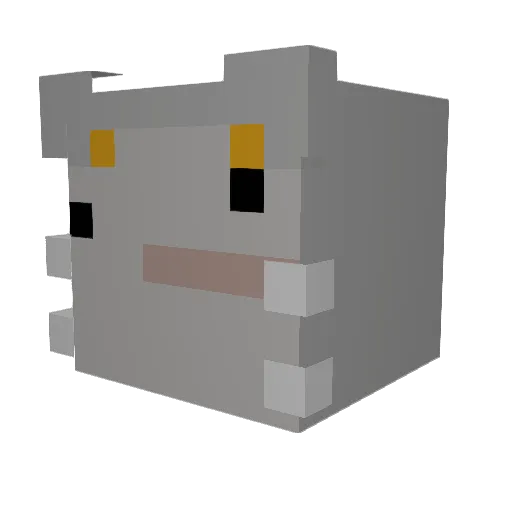 Xinverse_ Minecraft avatar head, 3D render