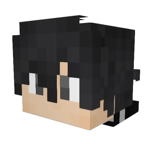 Xinzu_ Minecraft avatar head, 3D render