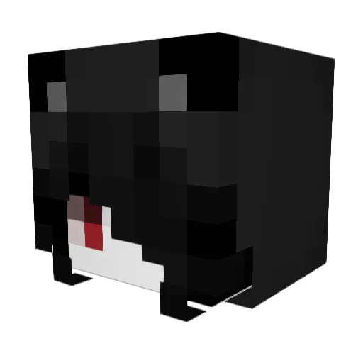 XioUwu Minecraft avatar head, 3D render