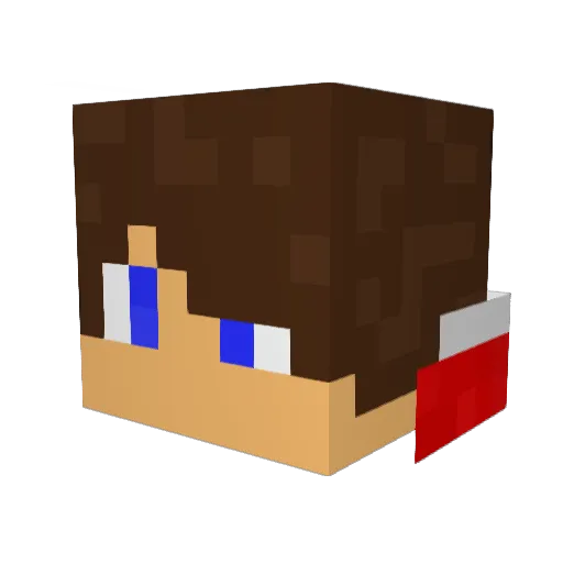 Xio_01 Minecraft avatar head, 3D render