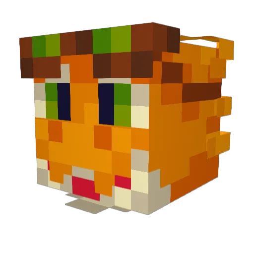 Xioen Minecraft avatar head, 3D render