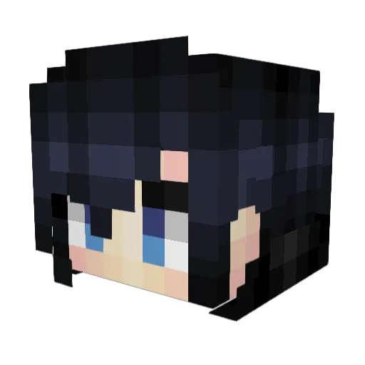 XionXIII Minecraft avatar head, 3D render