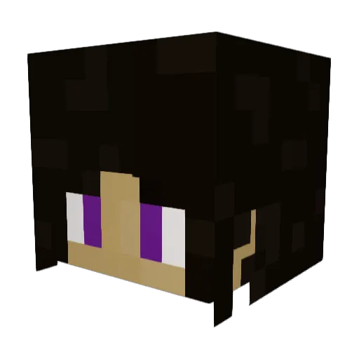 Xiona1 Minecraft avatar head, 3D render