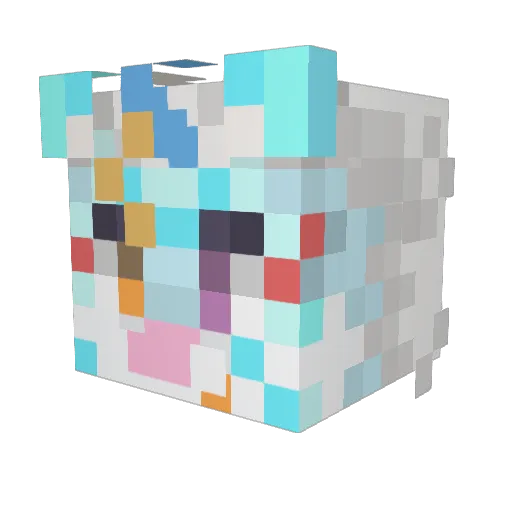 XiongZe_ Minecraft avatar head, 3D render
