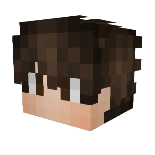 Xioverze Minecraft avatar head, 3D render
