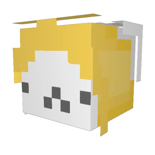 Xiozeer Minecraft avatar head, 3D render