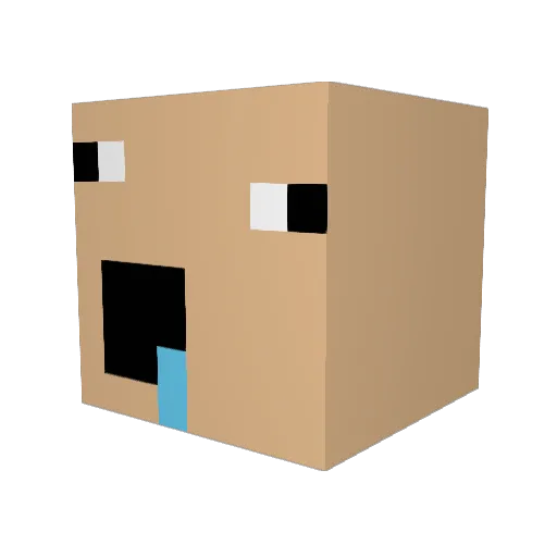 Xiph5r Minecraft avatar head, 3D render