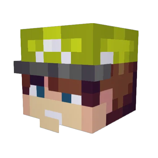 XipherGaming Minecraft avatar head, 3D render